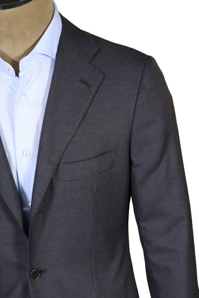Kiton Grey Solid Wool Sport Jacket