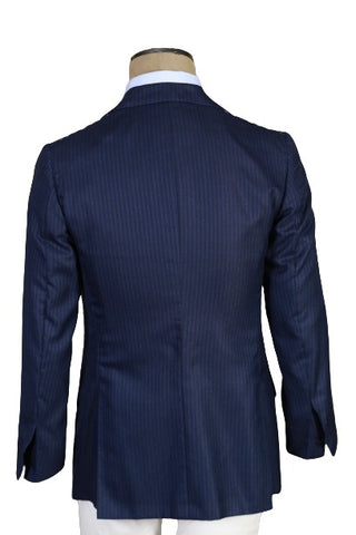 Kiton Dark-Blue Striped Sport Jacket