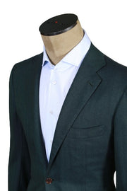 Kiton Dark-Green Herringbone Cashmere Sport Jacket