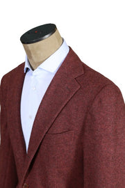 Kiton Red Solid Cashmere Sport Jacket