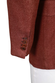 Kiton Rust Solid Cashmere Sport Jacket