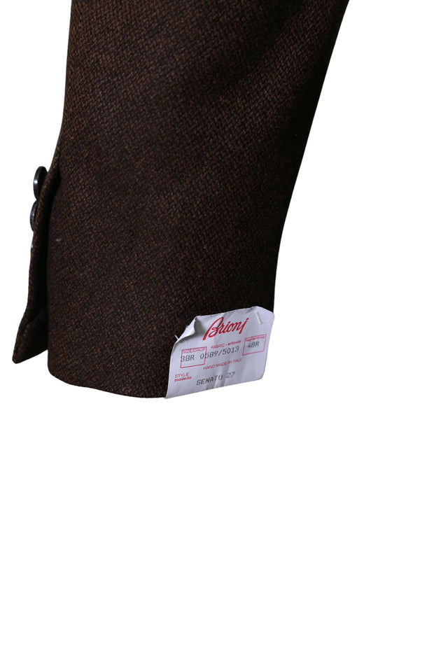 Brioni Dark-Brown Solid Wool-Cashmere Sport Jacket