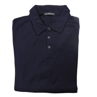 Manrico Blue  Long Sleeve Cashmere Polo