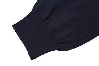 Manrico Blue  Long Sleeve Cashmere Polo