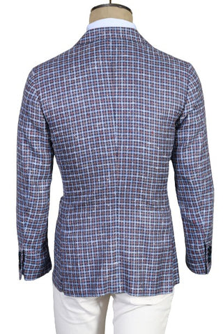 Kiton Blue Nailshead Cashmere-Silk Sport Jacket