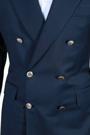 Brioni Dark-Blue Double Breasted Wool Sport Jacket