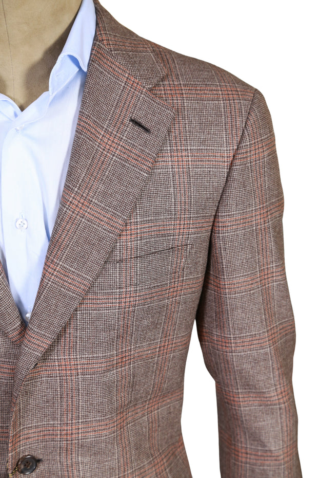 Brioni Checked Light Brown Sport Jacket