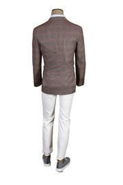 Brioni Light-Brown Checked Wool Sport Jacket