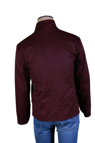 Kired By Kiton Burgundy/ White Solid Cashmere Reversible Jacket