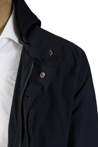 Kired By Kiton Midnight-Blue Solid Jacket