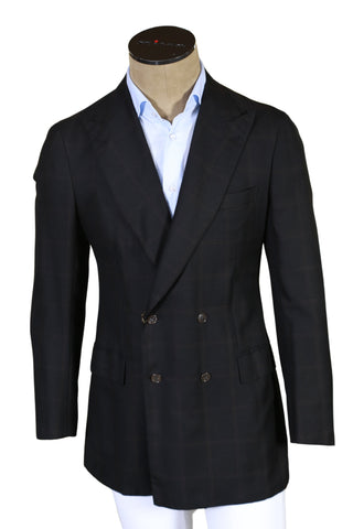 Brioni Midnight Grey Double-Breasted Cashmere Sport Jacket