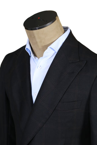 Brioni Midnight Grey Double-Breasted Cashmere Sport Jacket