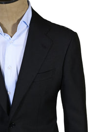 Kiton Dark-Grey Solid Wool Sport Jacket