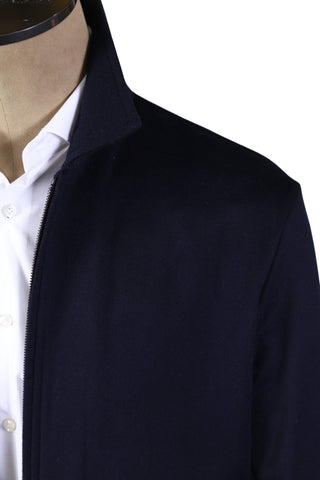 Kired By Kiton Midnight-Blue Solid Wool Jacket