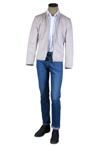 Kired by Kiton Blush Pink/ Ivory Reversible Jacket