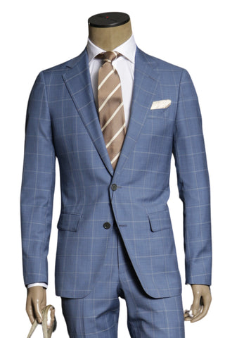 Carlo Barbera Windowpane Wool Suit (Super 170's)