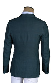 Fiore Di Napoli Teal Wool-Linen Sport Jacket