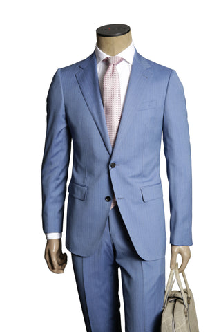 Carlo Barbera Light-Blue Wool Super 140s Suit