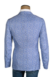 Isaia Blue Floral Silk Sport Jacket