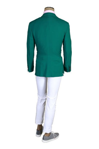 Kiton Green Solid Cashmere Sport Jacket