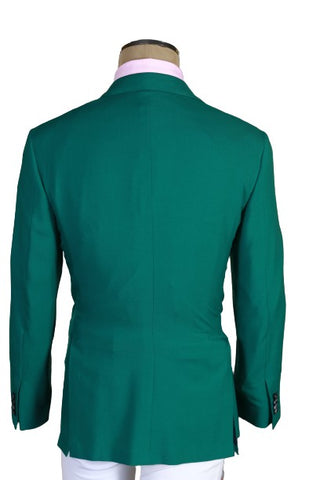 Kiton Green Solid Cashmere Sport Jacket