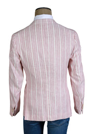 Isaia Pink Striped Sport Jacket