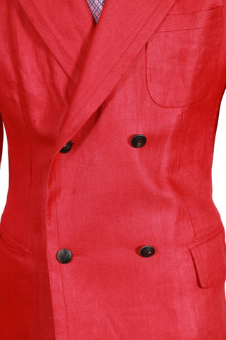 Brioni Double Breasted Linen Sport Jacket