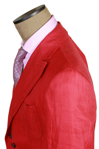 Brioni Double Breasted Linen Sport Jacket