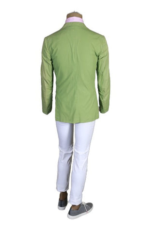 Kiton Light-Green Solid Cotton Sport Jacket