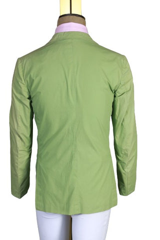 Kiton Light-Green Solid Cotton Sport Jacket