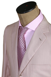 Brioni Blush Pink Houndstooth Wool Sport Jacket