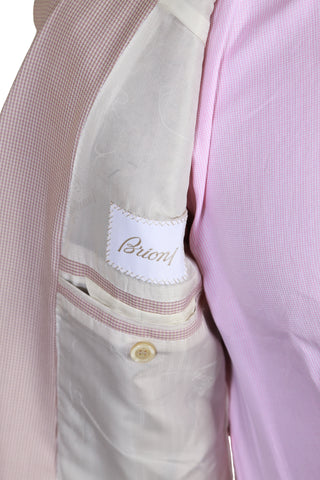 Brioni Blush Pink Nailhead Wool Sport Jacket