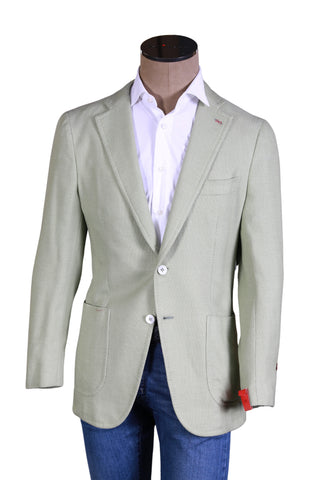 Isaia Baby Sage Solid Cotton-Silk Sport Jacket