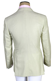 Brioni Baby Sage/ White Striped Sport Jacket
