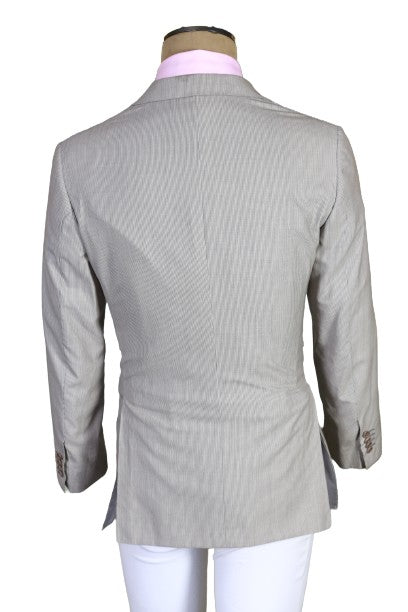 Kiton Grey Striped Wool Sport Jacket
