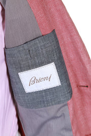 Brioni Red Herringbone Sport Jacket
