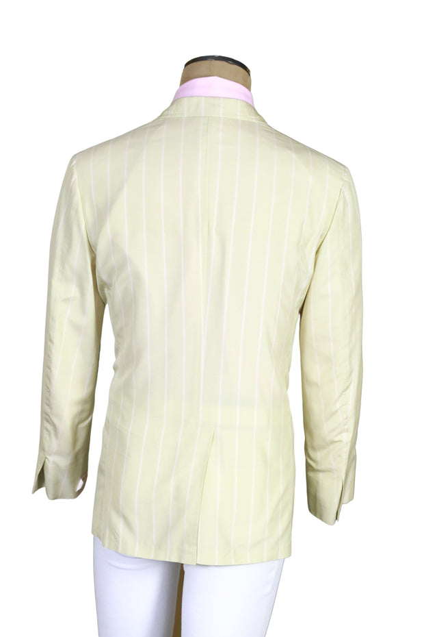 Brioni Striped Light-Yellow Pinstripe Sport Jacket