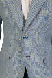 Sartorio by Kiton Light Blue Solid Jacket