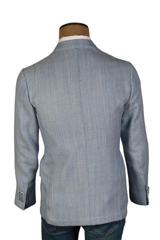 Sartorio by Kiton Light-Blue Solid Jacket