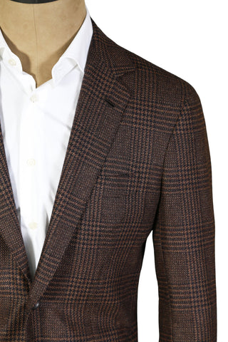 Sartorio by Kiton Brown Plaid Jacket