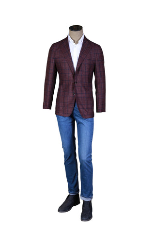 Sartorio by Kiton Brown Plaid Jacket