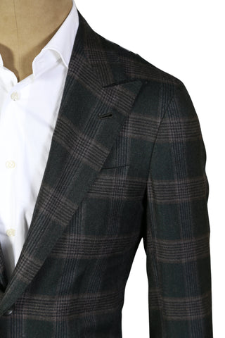 Sartorio by Kiton Brown Plaid Jacket