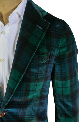 Sartorio by Kiton Green Plaid Jacket