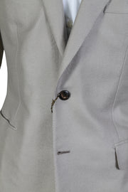 Brioni Grey Solid Cashmere Sport Jacket