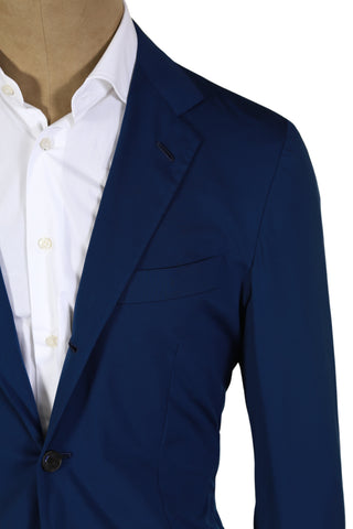 Kiton Navy-Blue Solid Nylon Sport Jacket