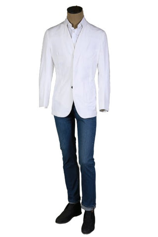 KNT by Kiton White Solid Jacket