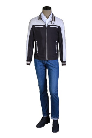 Kiton White/Brown Outerwear Jacket