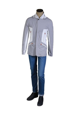 Kiton Light-Grey Nylon Outerwear Jacket