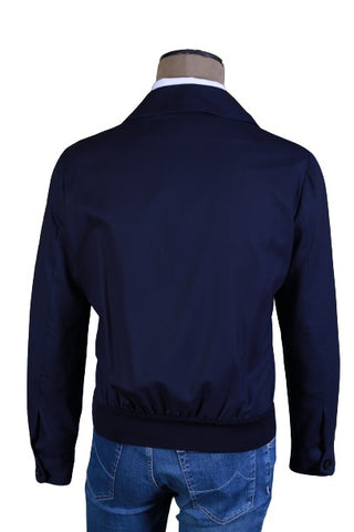 KNT By Kiton Dark-Blue Solid Wool Jacket