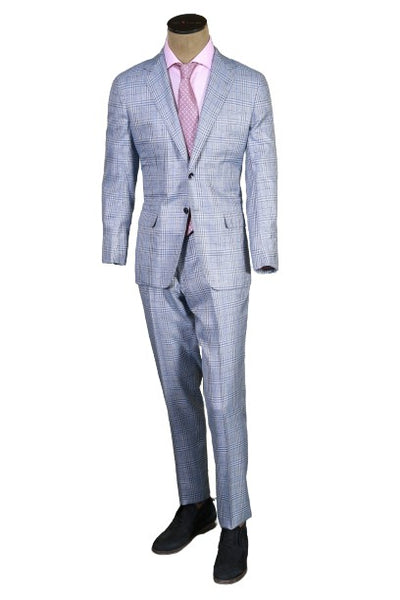Sartorio Light-Grey Plaid Suit